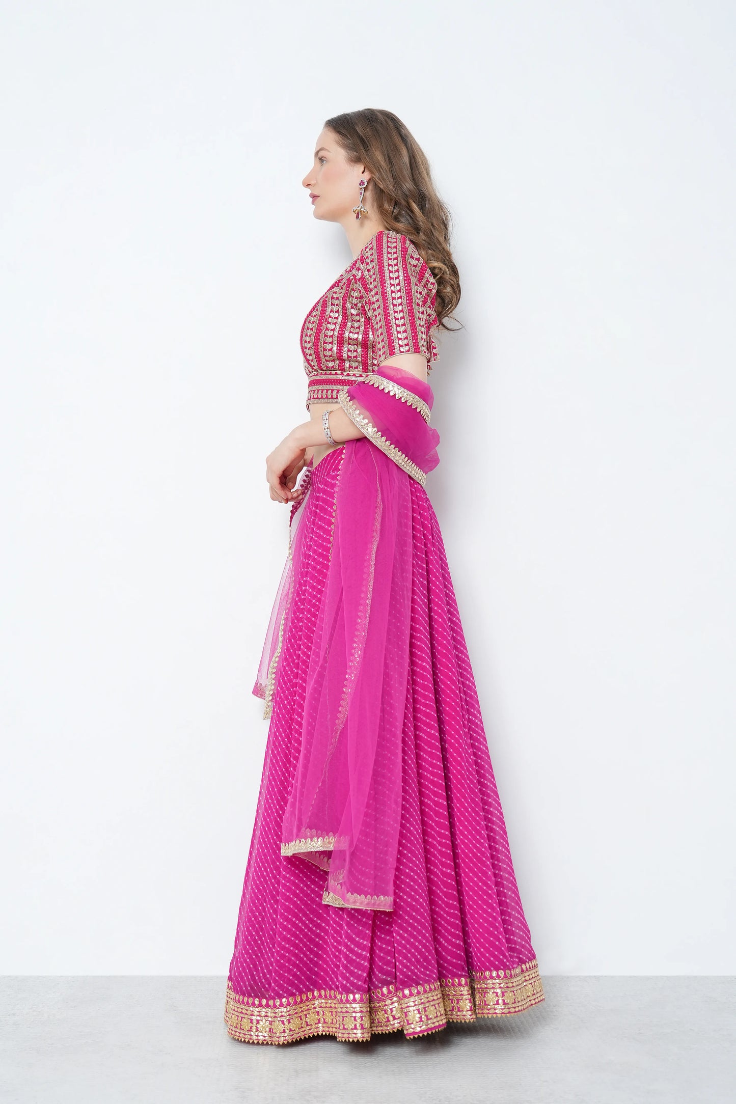 Fuschia Gota Lehenga Set