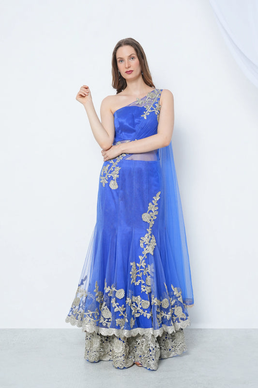 Electric Blue Concept Saree