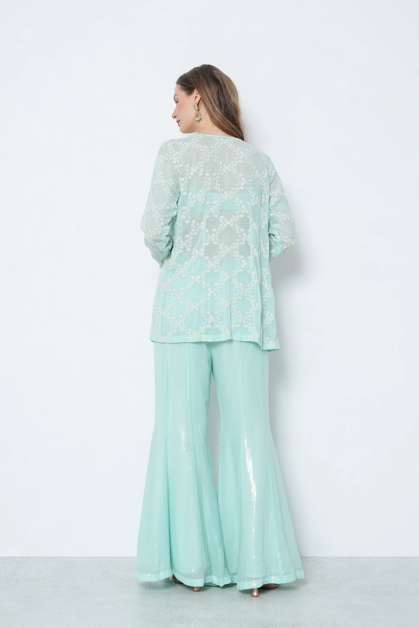 Powder Blue 3-Piece with Zip Jacket