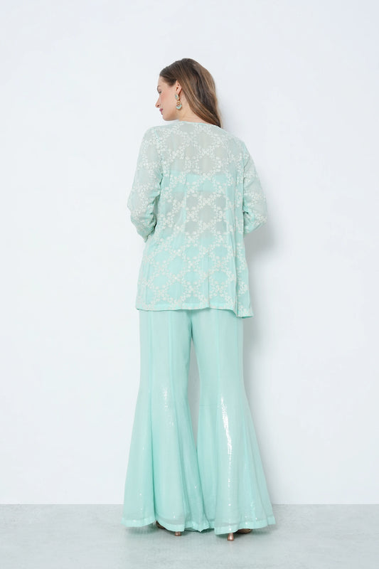 Powder Blue 3-Piece with Zip Jacket