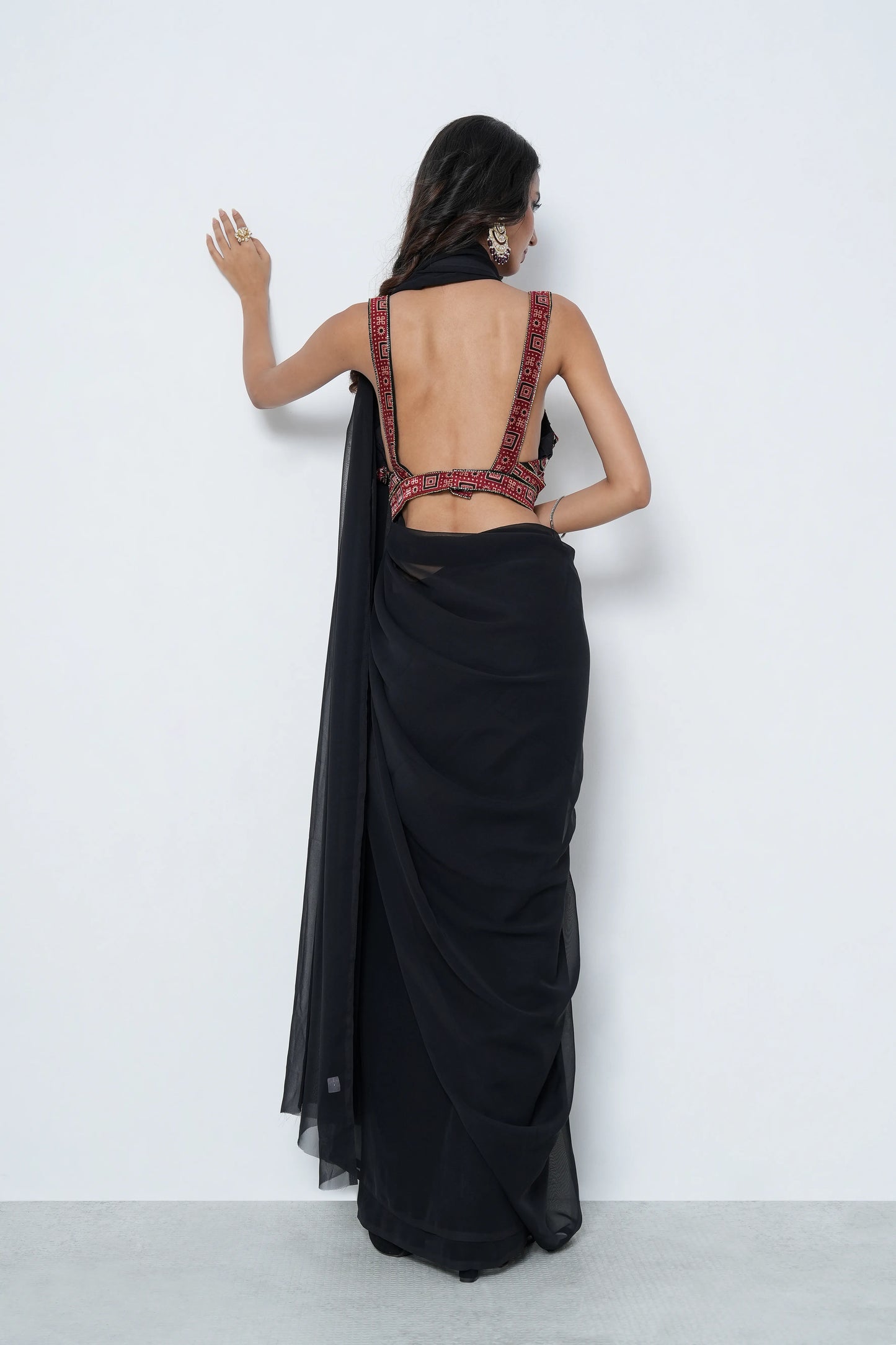 Black Georgette Statement Saree
