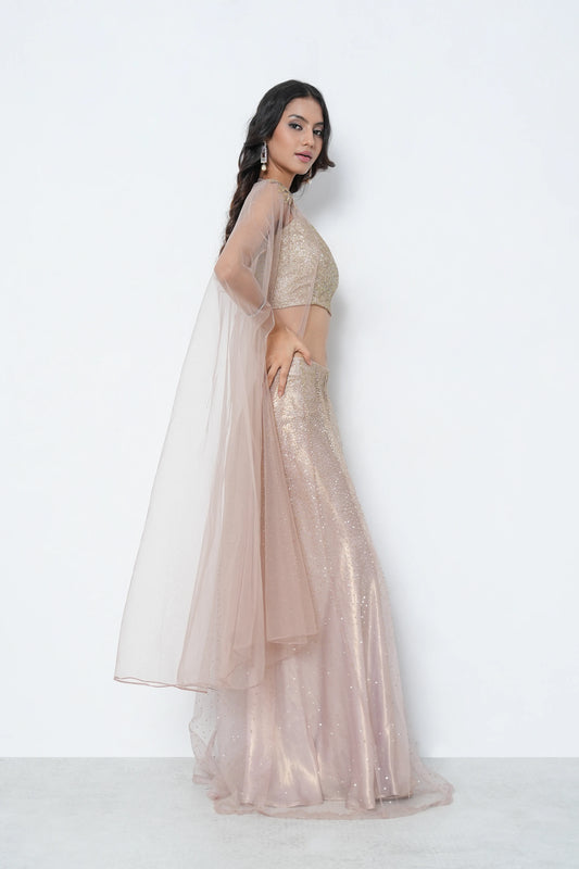 Shimmer Net Palazzo Set