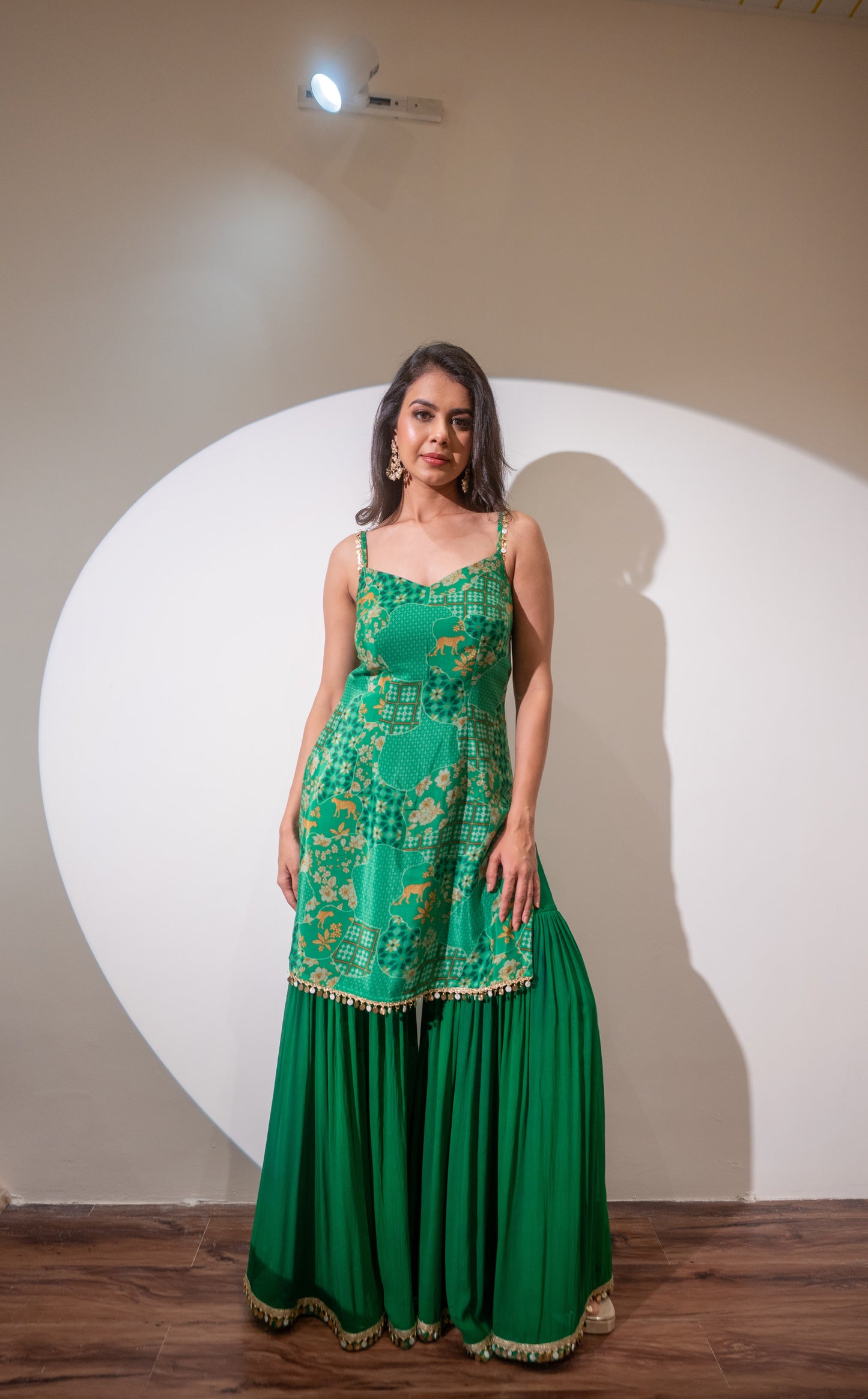 Mehndi green kurta set
