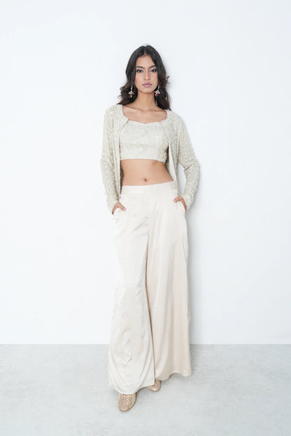 Ivory Embroidered 3-Piece Set