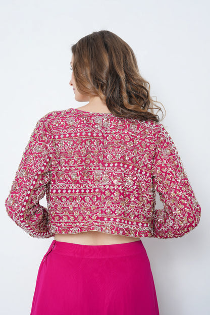 Hot Pink Corset Skirt Set
