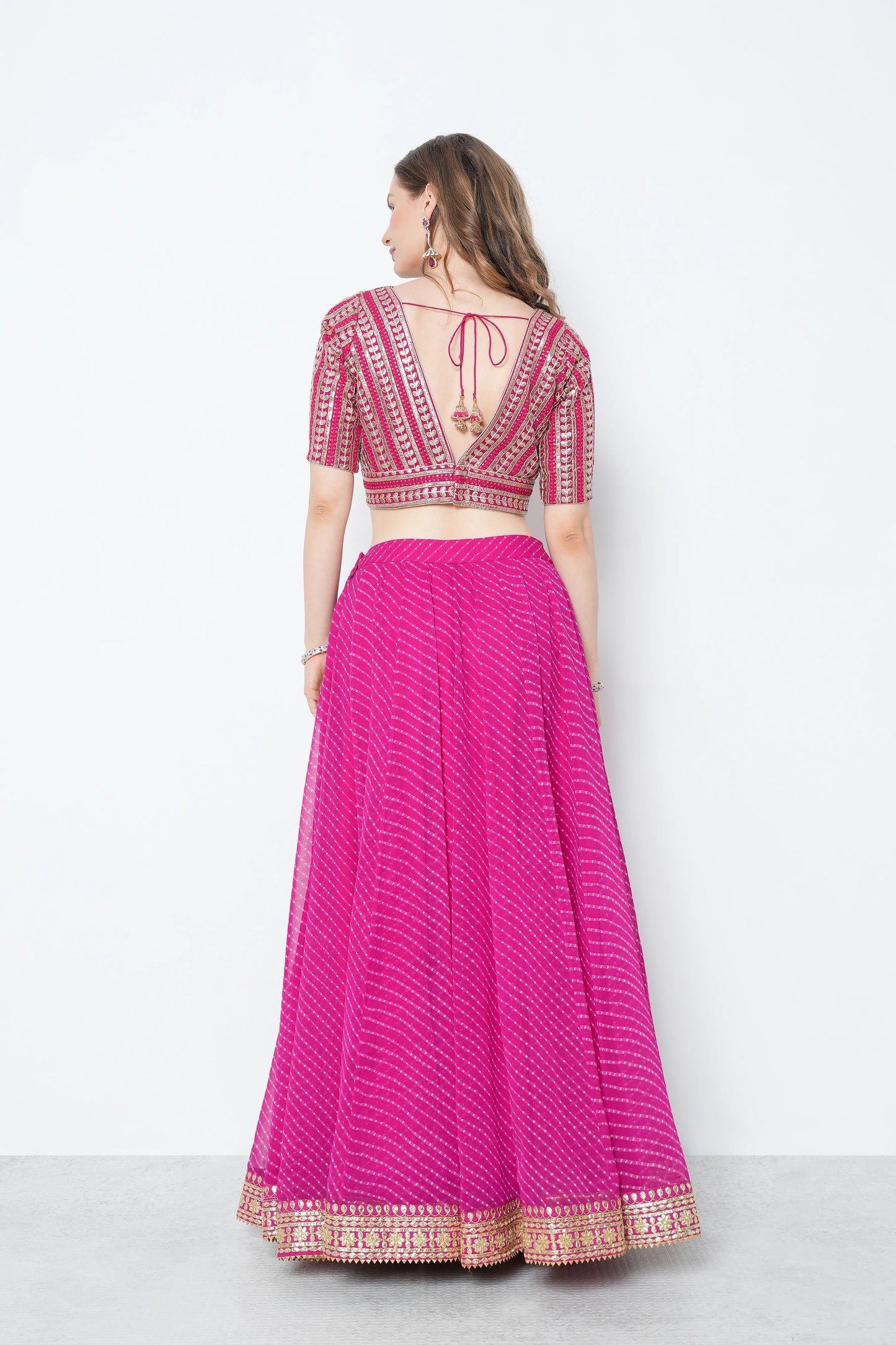 Fuschia Gota Lehenga Set