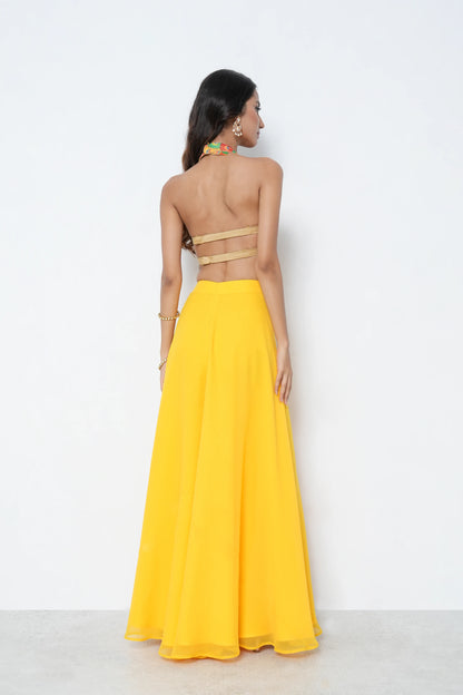 Sunshine Strappy Indo-Western set
