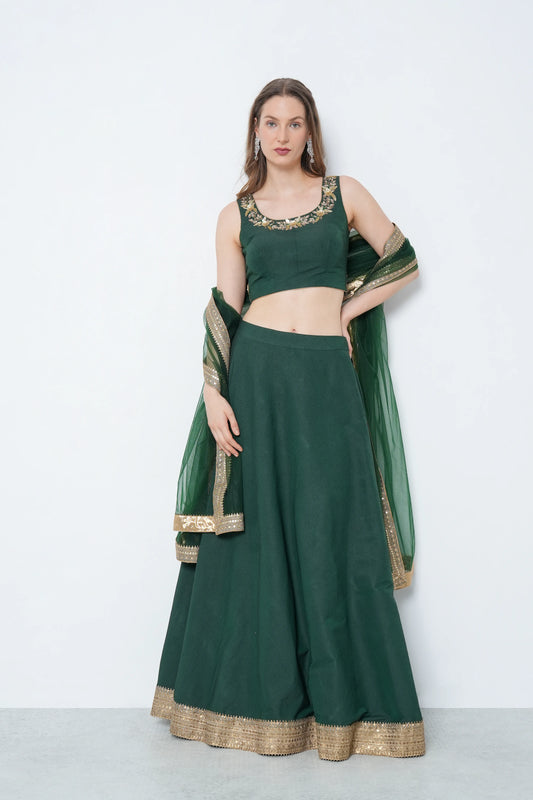 Emerald Zardosi Lehenga Set