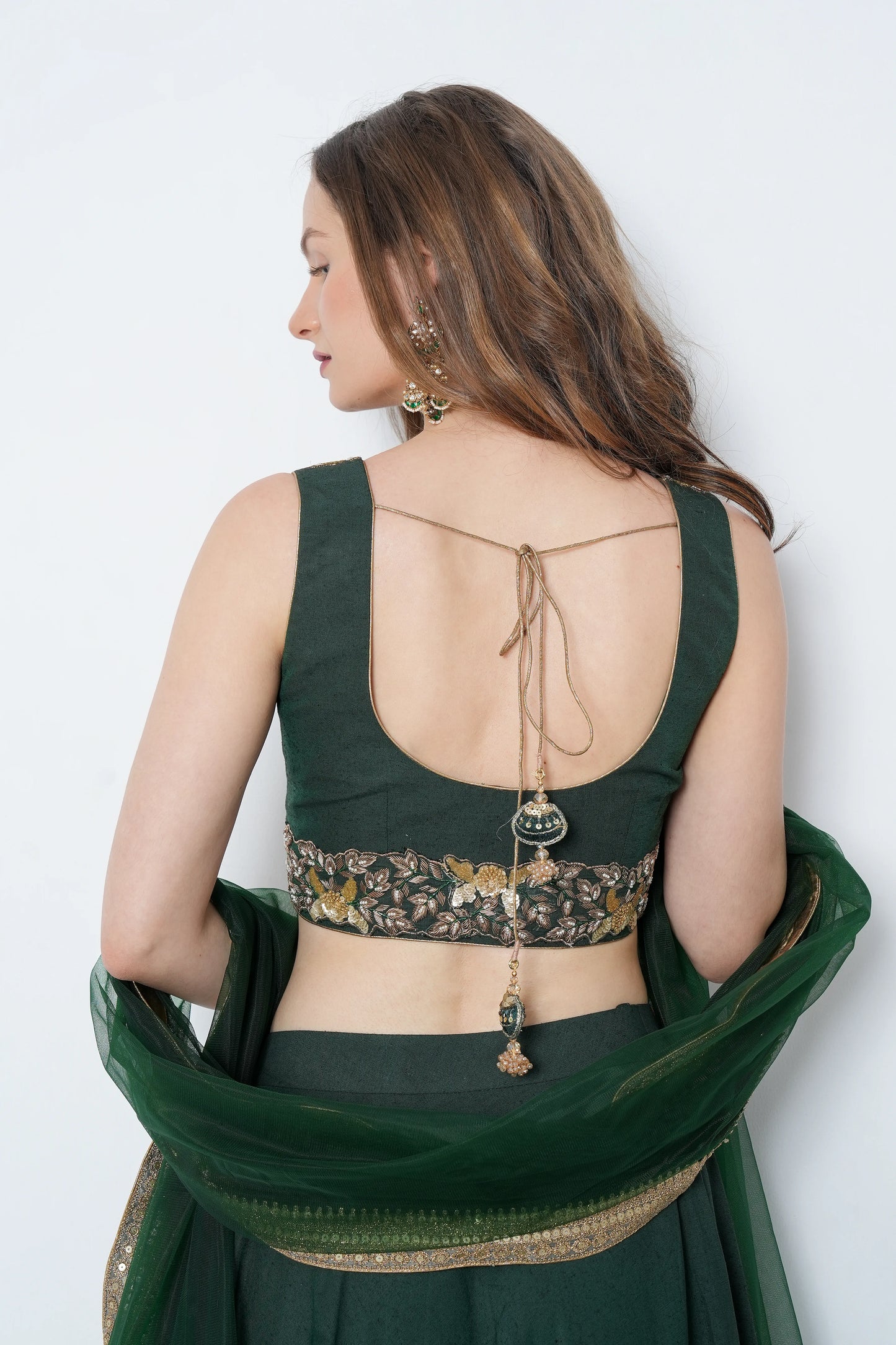 Emerald Zardosi Lehenga Set