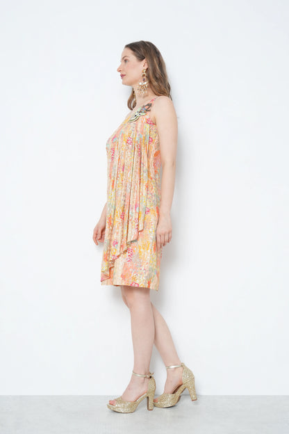 Georgette One-Shoulder Mini