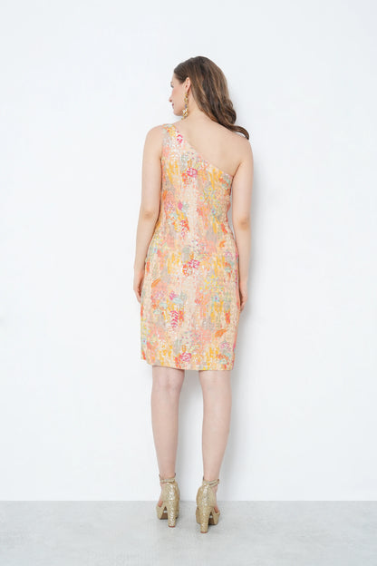Georgette One-Shoulder Mini