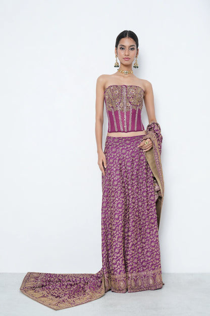 Mauve Zardosi Lehenga Set