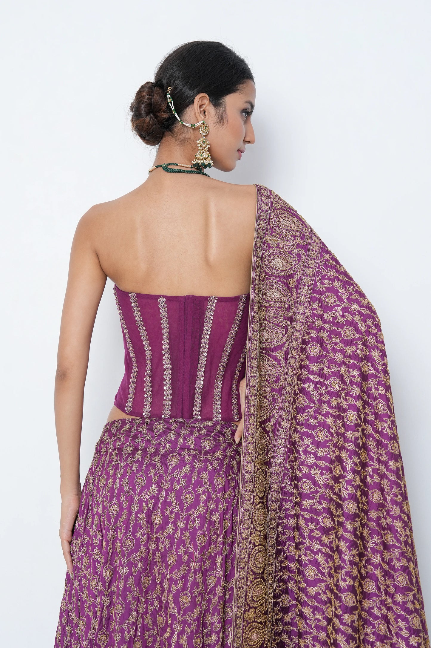 Mauve Zardosi Lehenga Set