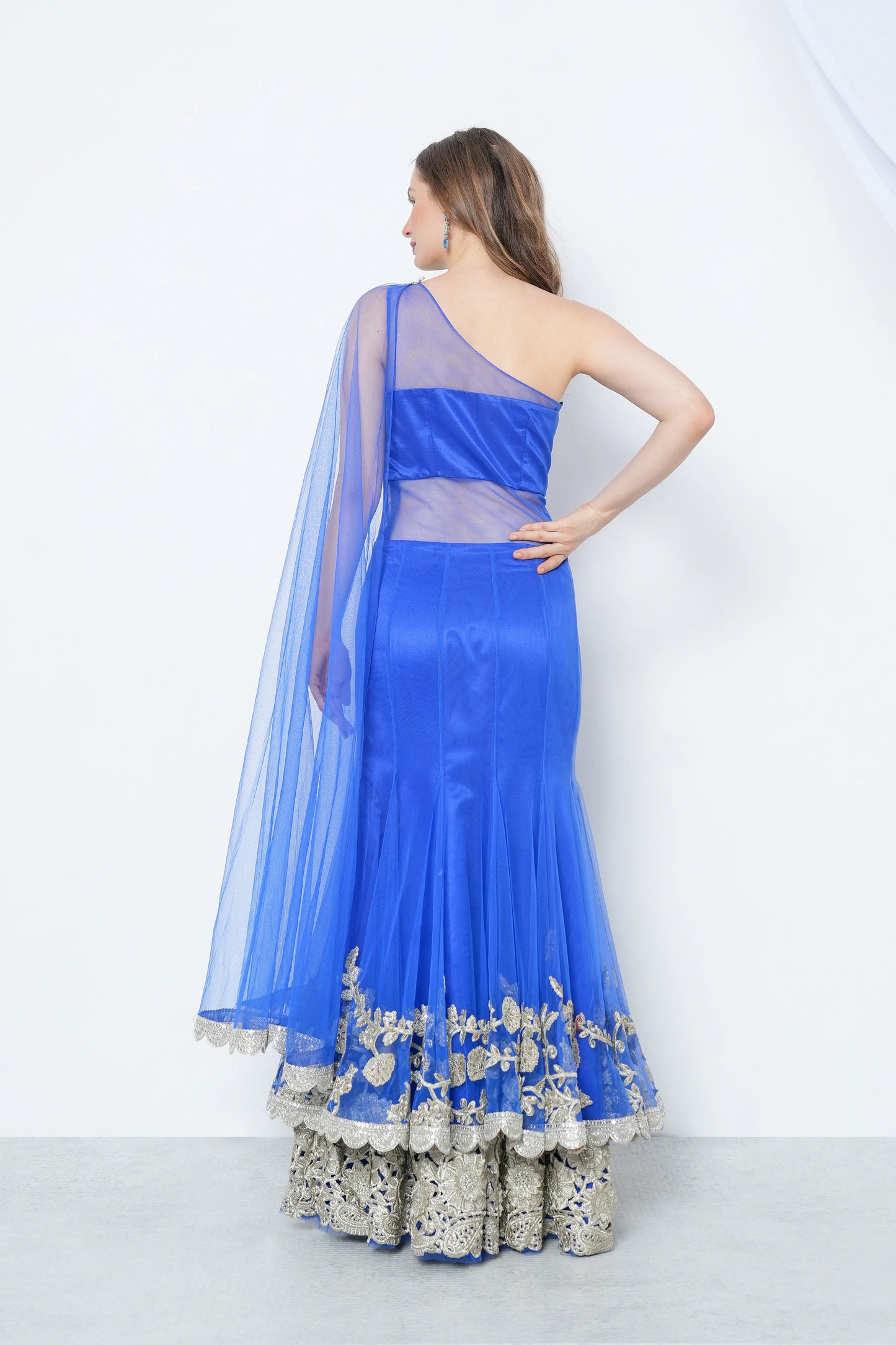 Electric Blue Concept Saree