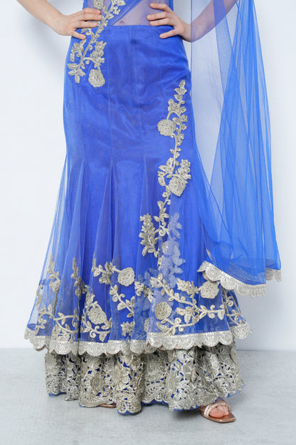 Electric Blue Concept Saree