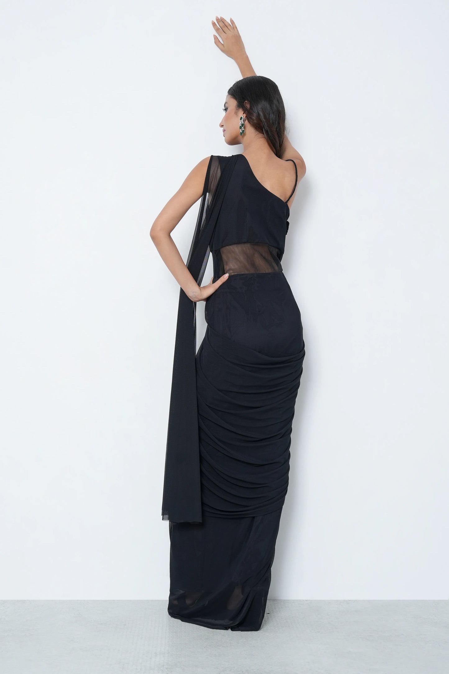 Black Embellished Concept Saree