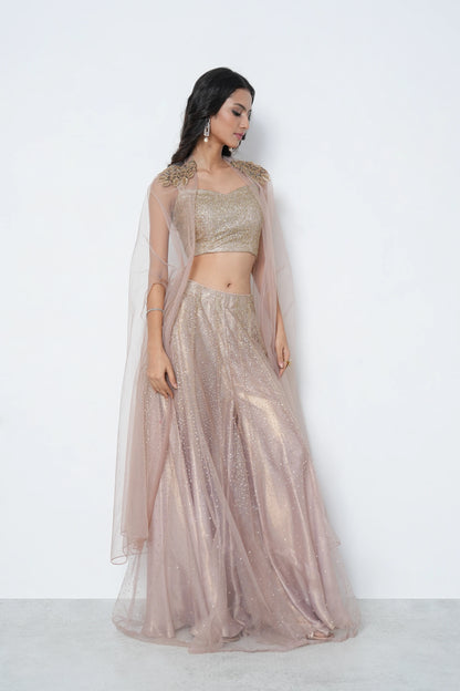 Shimmer Net Palazzo Set