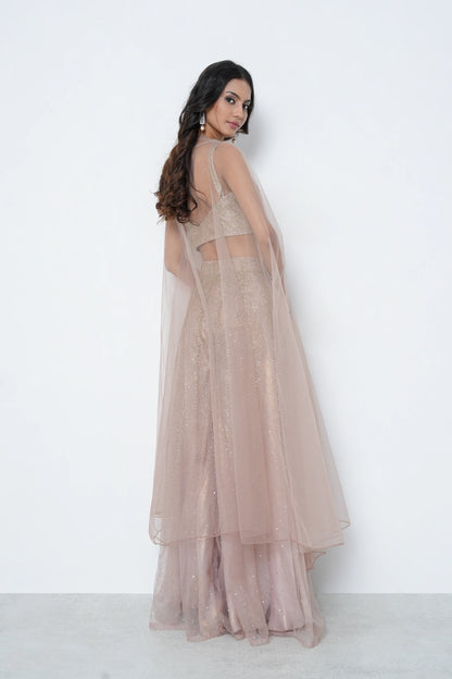 Shimmer Net Palazzo Set