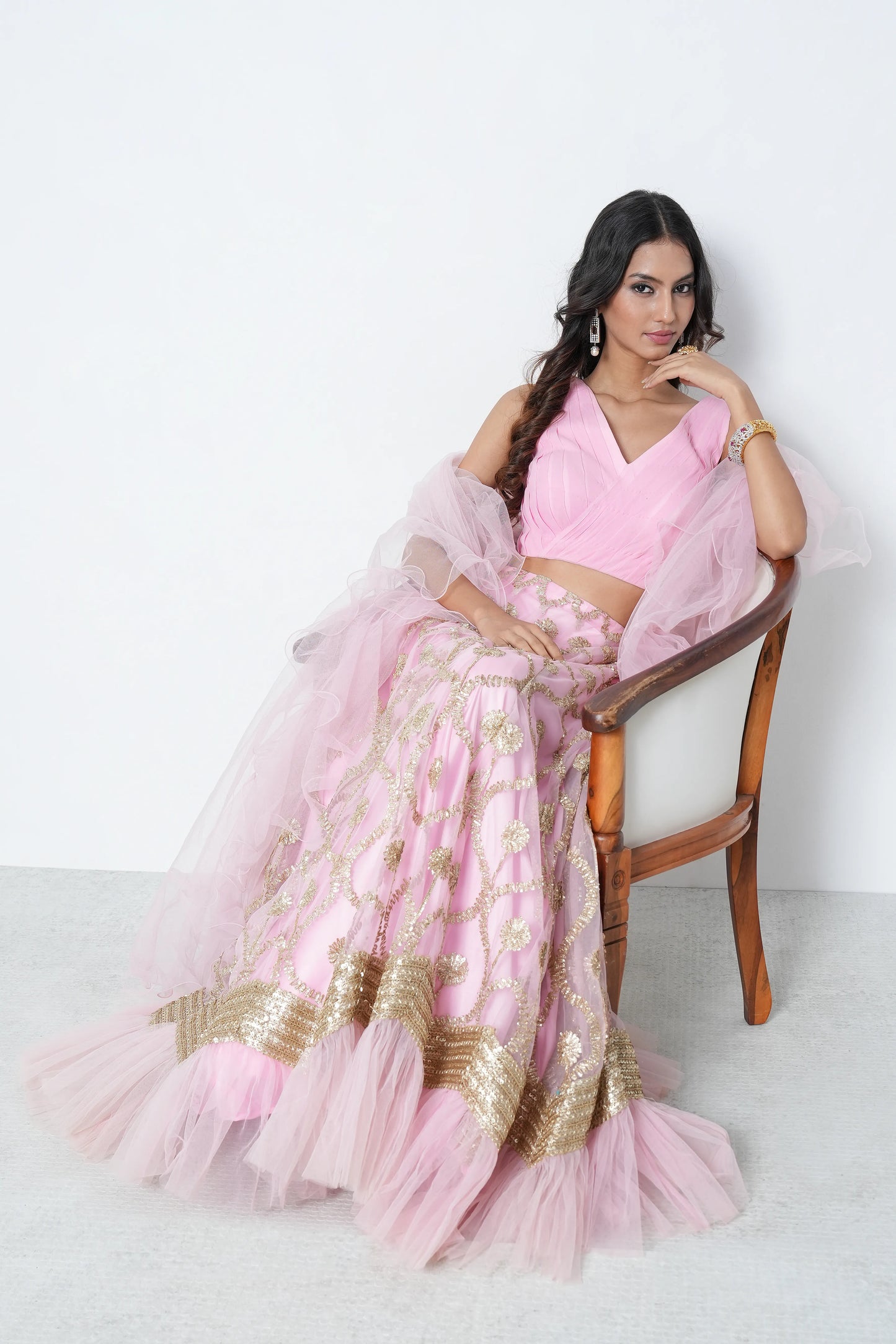 Blush Pink Gota Lehenga Set