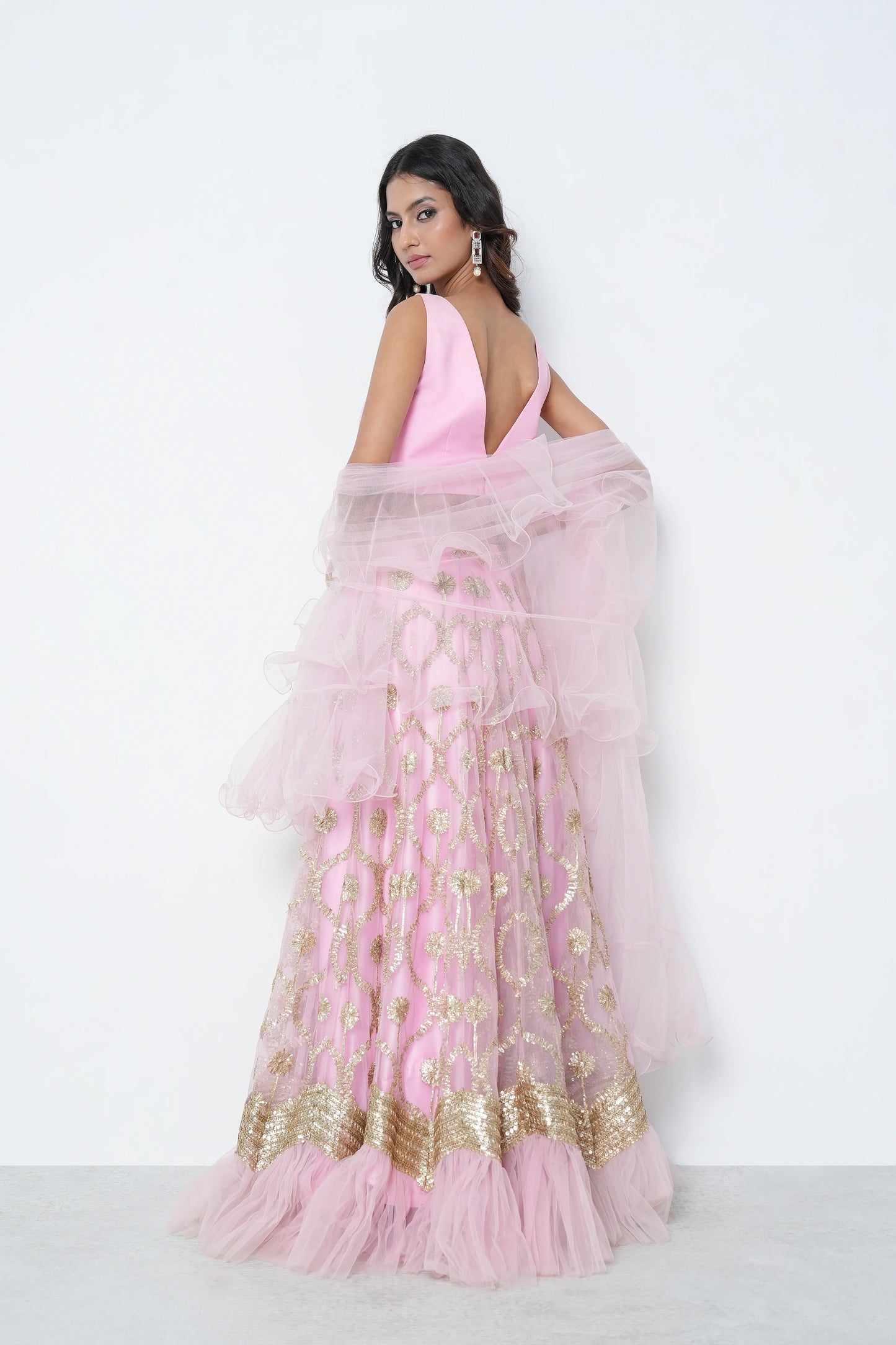 Blush Pink Gota Lehenga Set