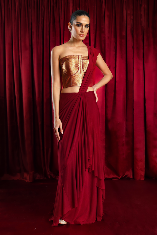 Brocade Corset Concept Saree