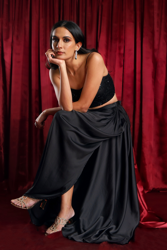 Black Indo-western 2 piece set