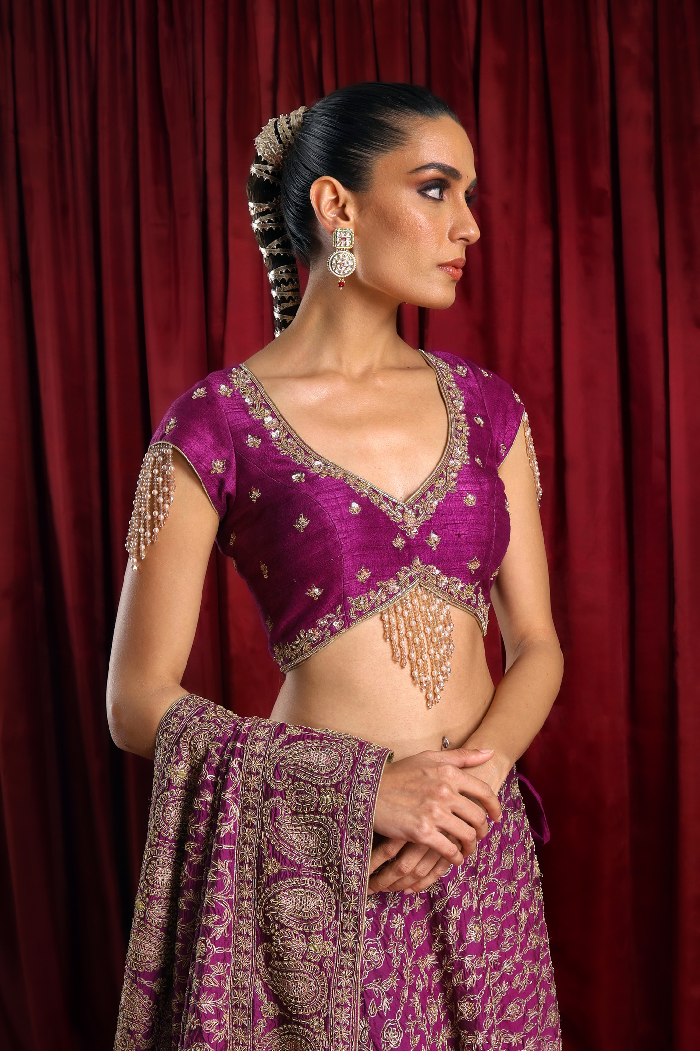 Purple Lehenga Set