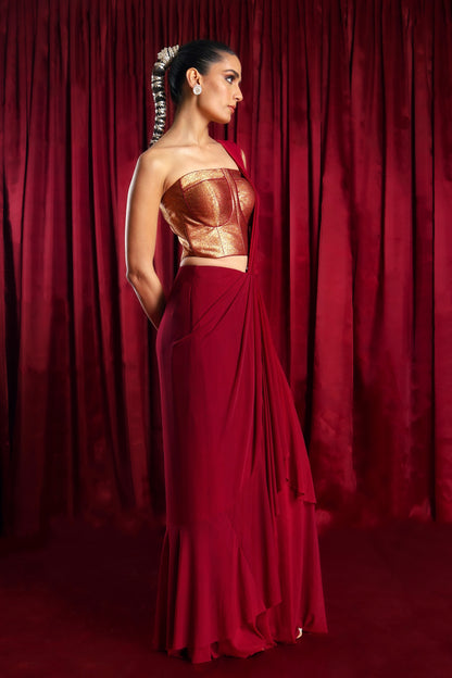 Brocade Corset Concept Saree